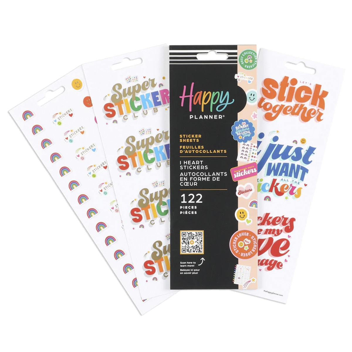 Pack de 8 folhas de autocolantes I heart Happy Planner multicolor Multicolor-1