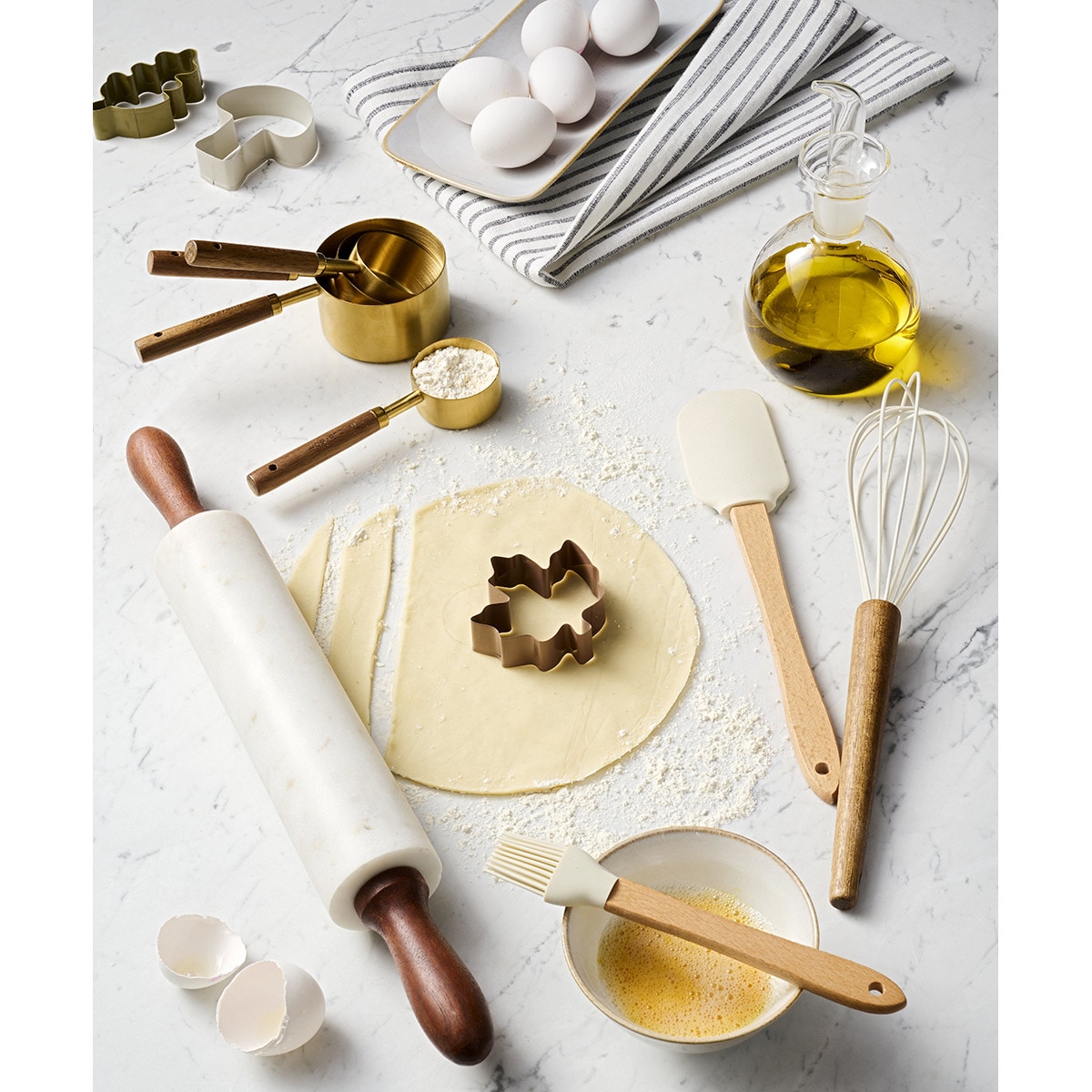 Espátula de Silicone e Madeira Acácia Creme/Madeira-4