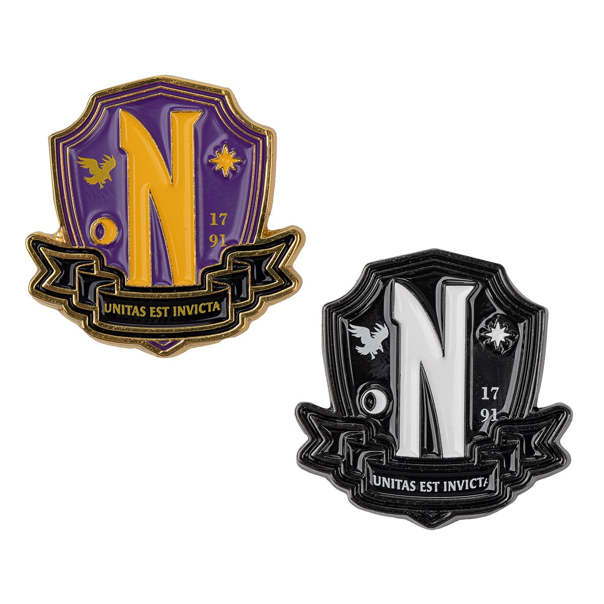 Pin set 2 Academia Nevermore Miércoles Cineréplicas 1