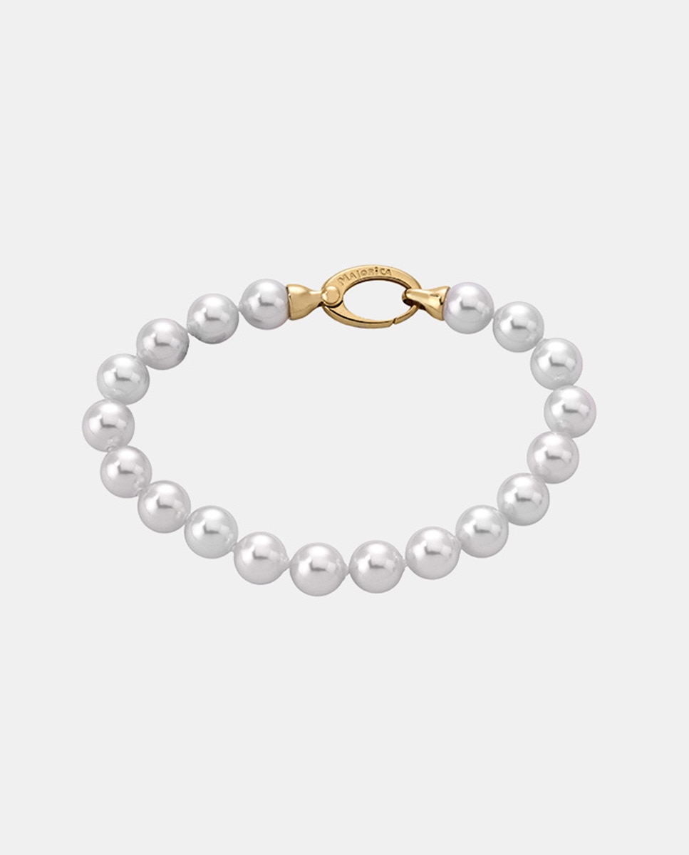 Pulseira de Pérolas - Branco Branco-1