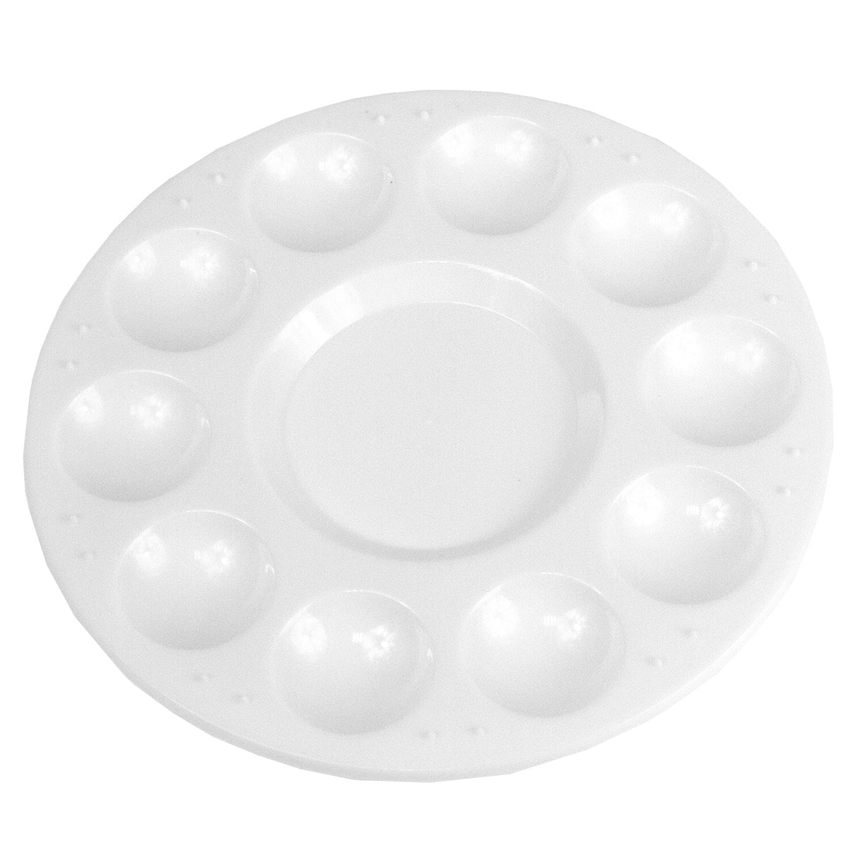 Imagem 0 de Paleta Plástica Redonda com 11 Poços Talens 17 cm Branco