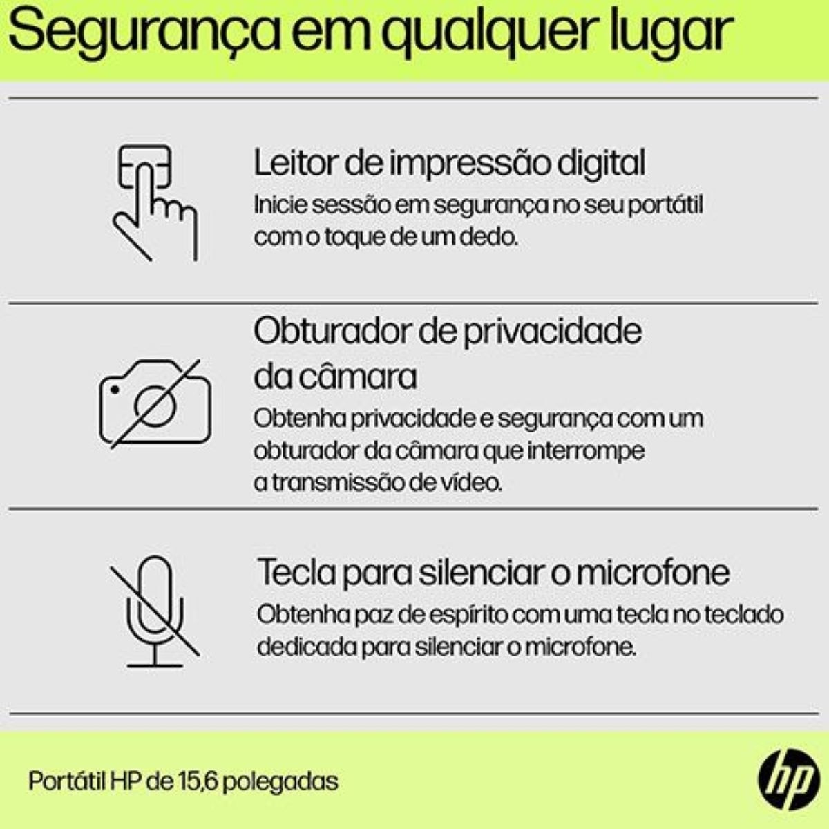 Computador Portátil HP 15-fd0001np ,15,6'' , i3-N305 , RAM 8 GB, 256 GB , Windows 11 Home - Prateado 7