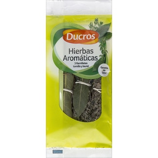 hierbas aromáticas 3 ramilletes de tómillo y laurel bolsa 9 g - Ducros