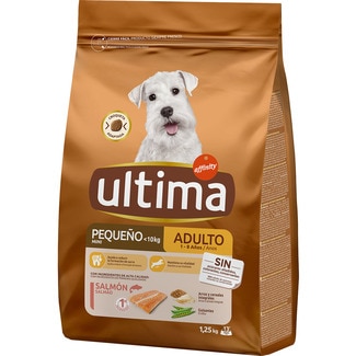 Mini Adult pienso para perros adultos minis con salmón bolsa 1,25 g - Ultima