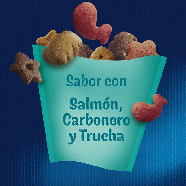 Party Mix salmon, saithe and trout flavour cat snacks container 200 g