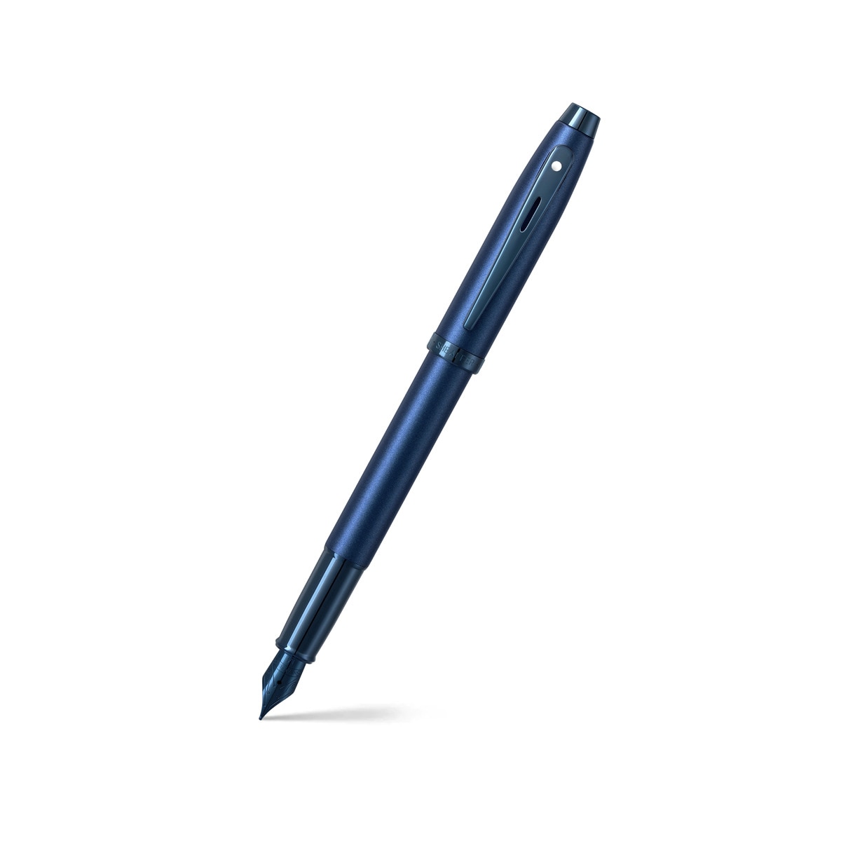 Imagem 0 de Esferográfica Sheaffer 100 com Acabamento Azul Mate e Detalhes PVD Azul