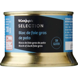 Bloco de Foie Gras de Pato sem Glúten lata 130 g - El Corte Inglés Selection