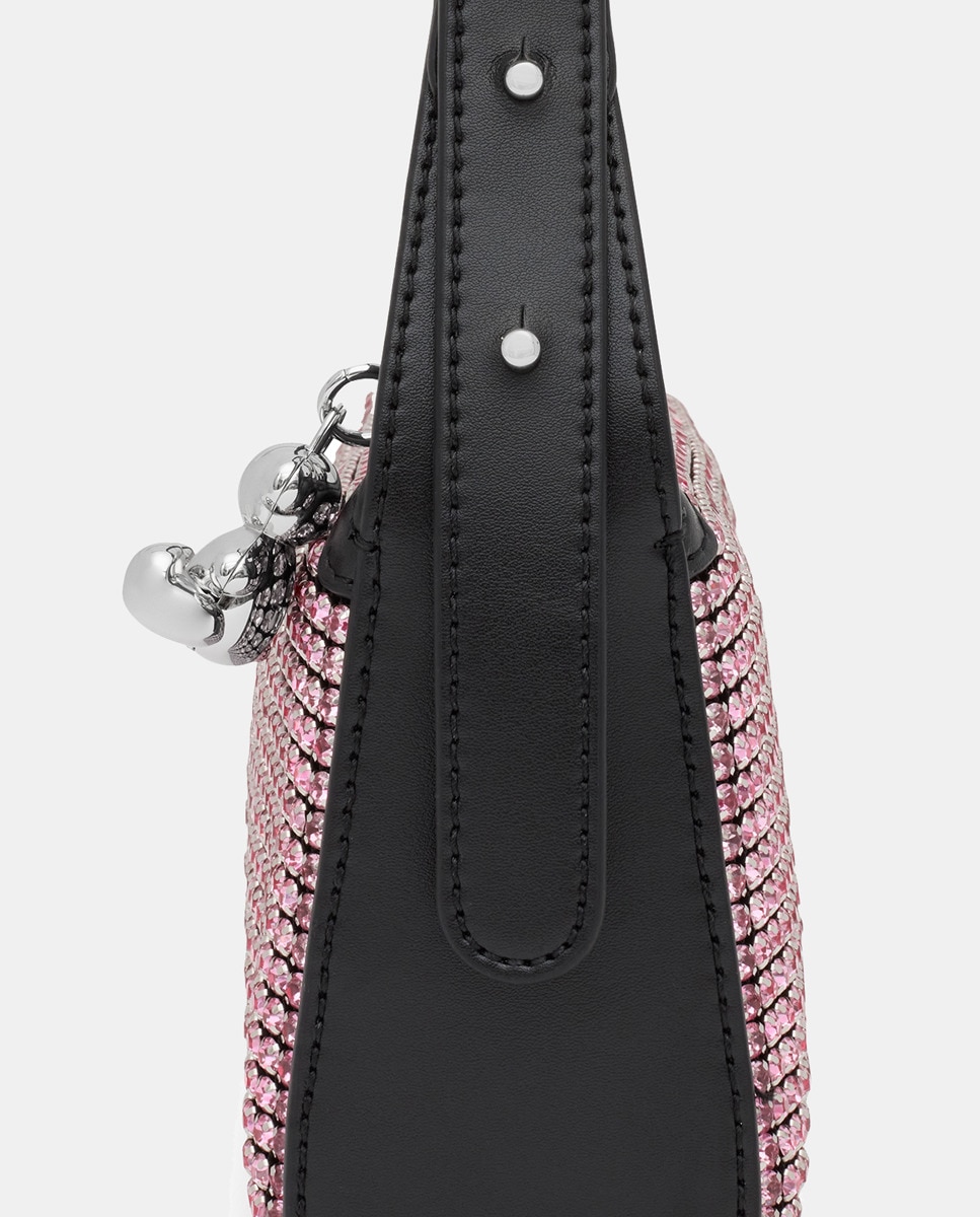 Mala de Festa com Strass e Fecho de Correr - Rosa Rosa-6