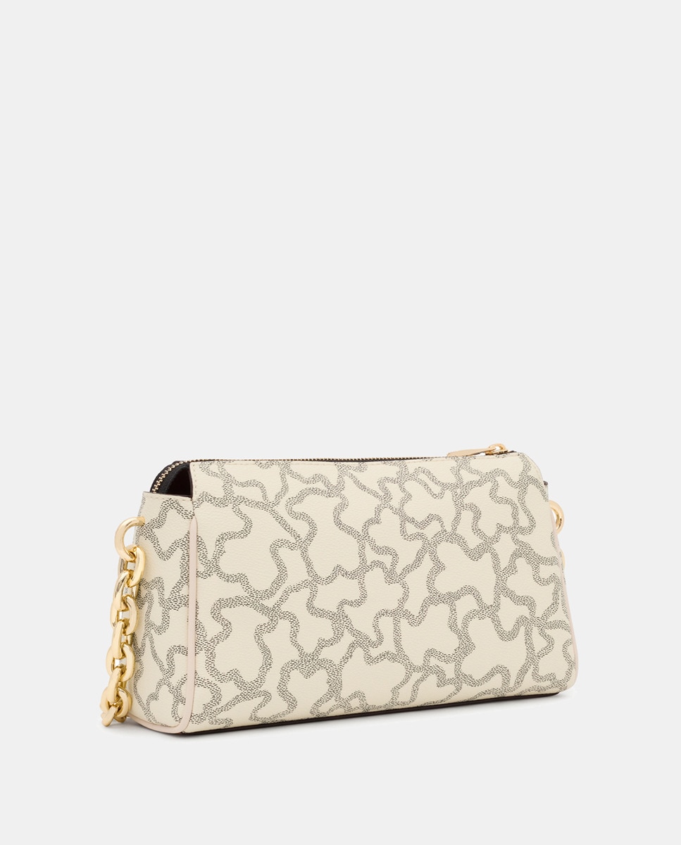 Mala de Ombro Kaos Icon com Estampado de Logótipos - Bege Bege-4