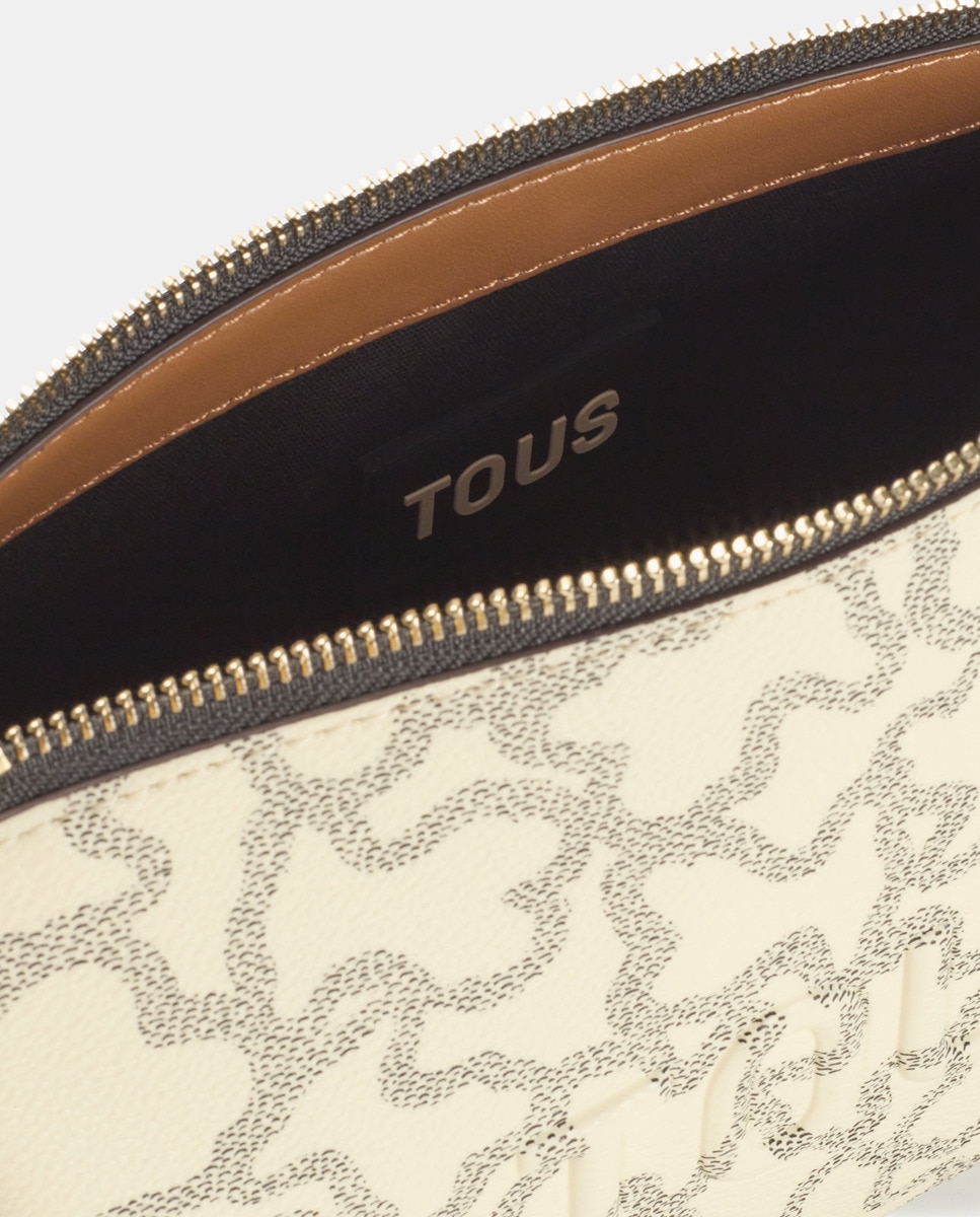 Mala de Ombro Kaos Icon com Estampado de Logótipos - Bege Bege-5