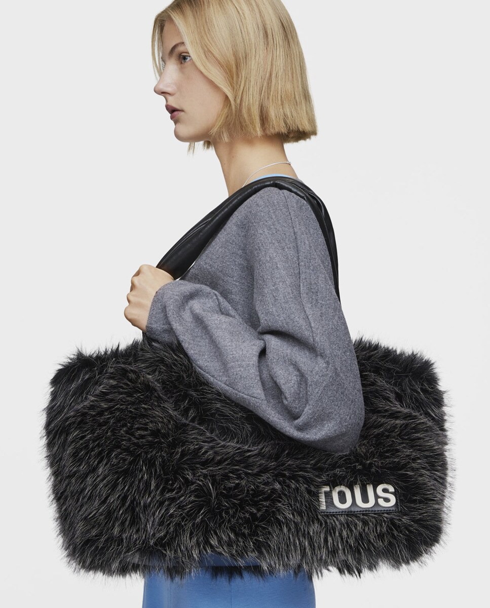 Bolso Tous Pelo Negro Black TOUS Balloon Wild Crossbody Bag TOUS