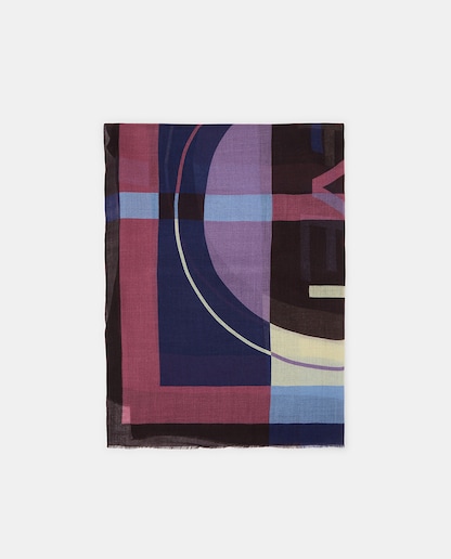 Imagen 0 de Fular con estampado de logos multicolor