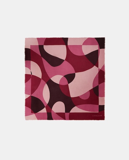 Imagen 0 de Pañuelo de lana con print burbujas en morado