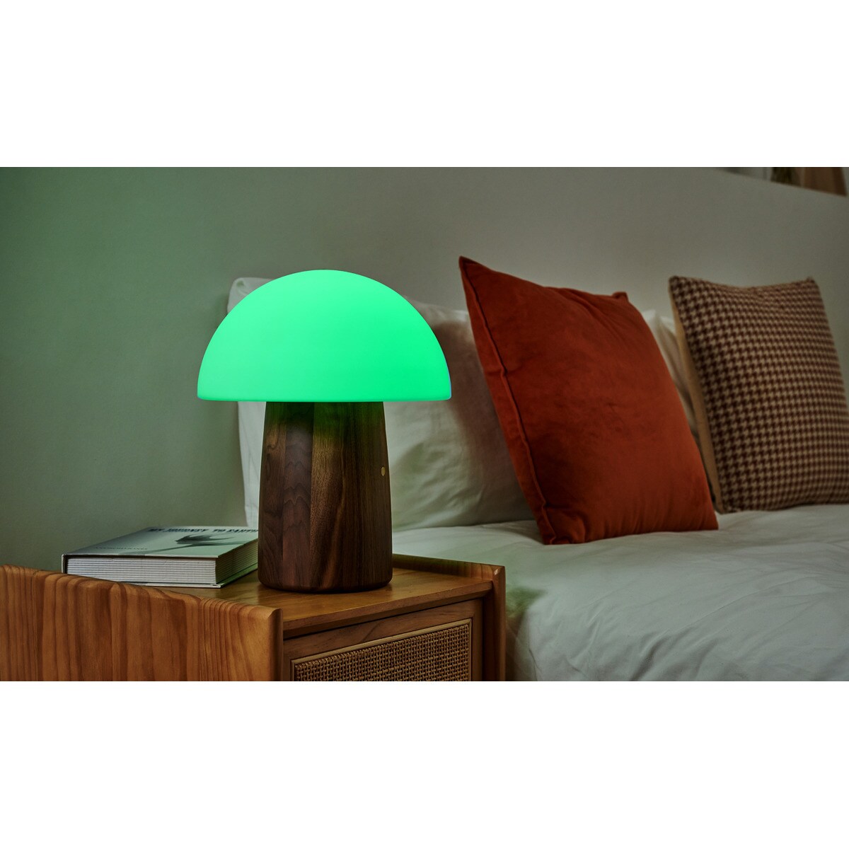 Candeeiro Alicia Cogumelo Desing Grande em Nogueira 6