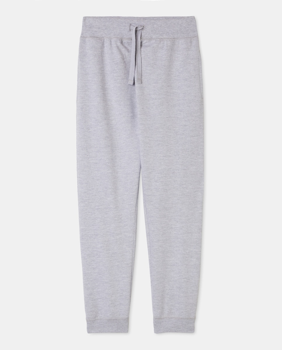 Pantalón de niño felpa liso Gris-1