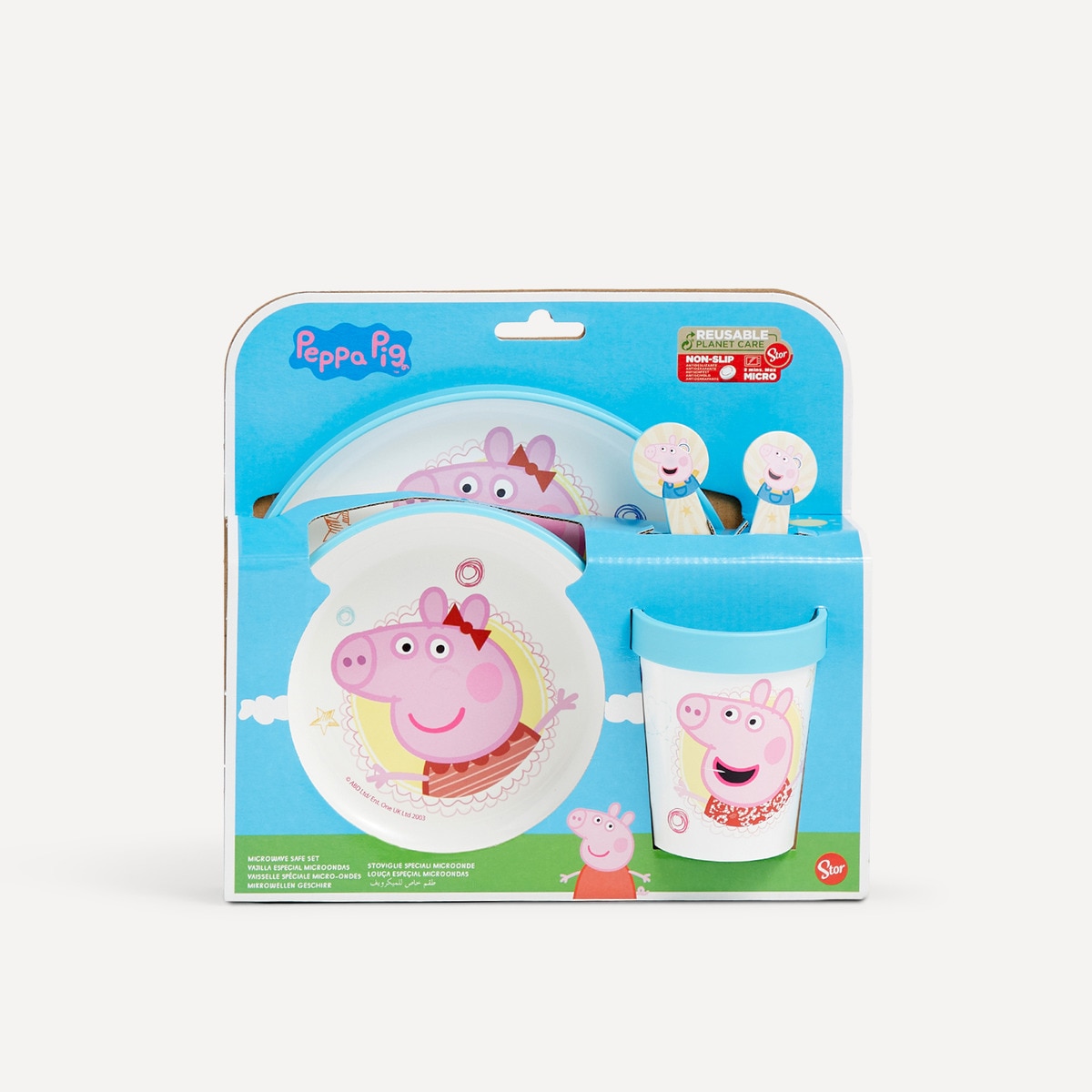 Vajilla infantil de 5 piezas Peppa Pig Azul-3