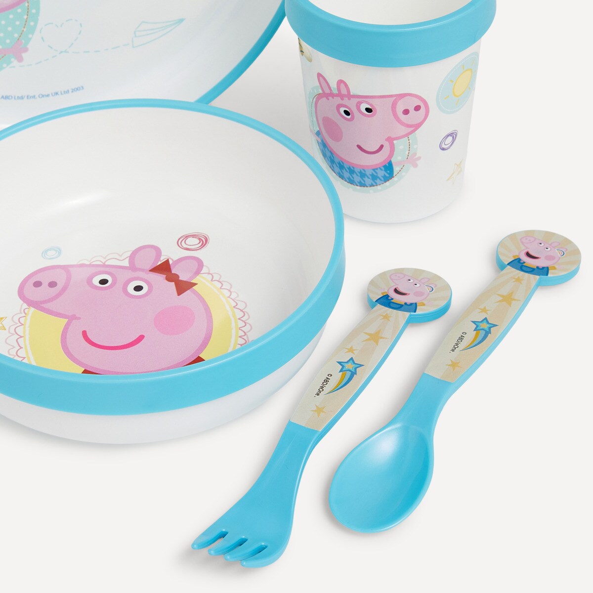 Vajilla infantil de 5 piezas Peppa Pig Azul-2