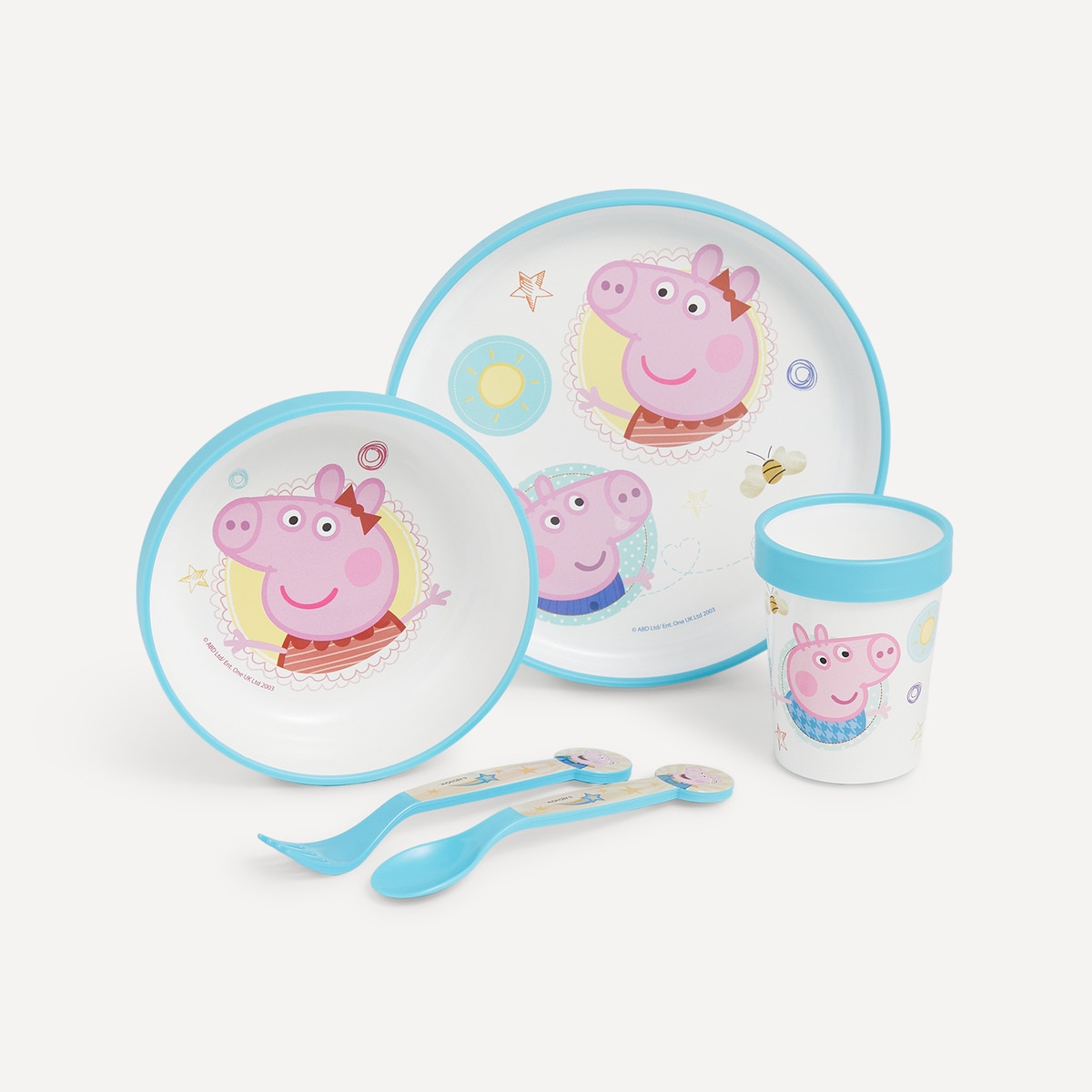 Vajilla infantil de 5 piezas Peppa Pig Azul-1