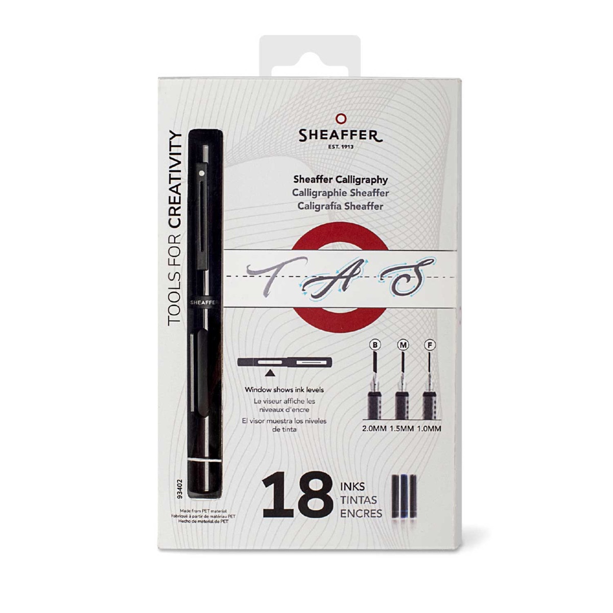 Imagem 0 de Mini Conjunto de Caligrafía com Esferográfica Viewpoint para Calígrafía, 3 tamanhos de pontas e 18 Recargas de Tinta Variados Sheaffer