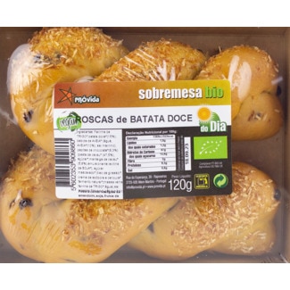 Roscas de Batata Doce com Pepitas de Chocolate Bio embalagem 120 g - Próvida