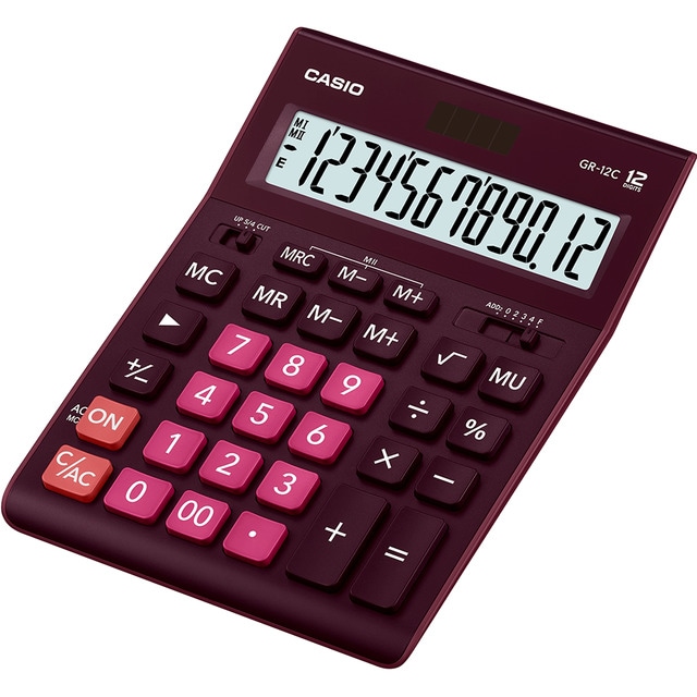 Imagen 0 de Calculadora sobremesa GR-12C Casio burdeos