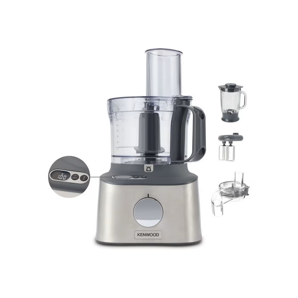 Processador de Alimentos Kenwood MultiPro Compact+ FDM315SS - Aço Inox, Metal e Plástico Metal-1