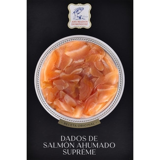 dados de salmón ahumado Supreme envase 95 g - Ahumados Dominguez