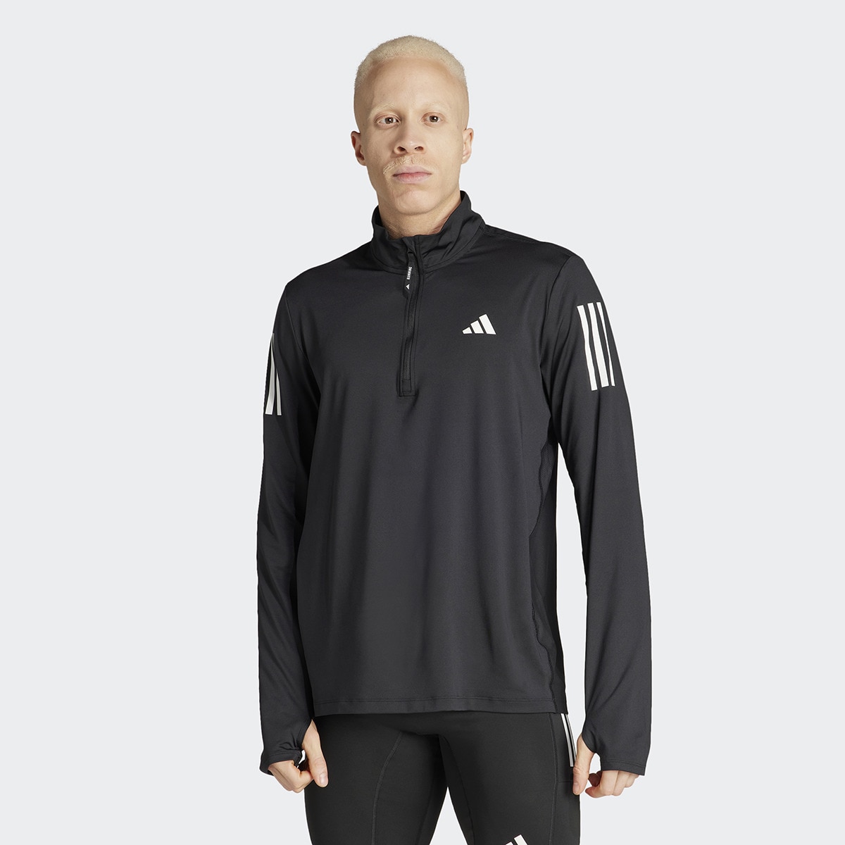 Sweatshirt de Homem Own The Run Half-Zip Preto-1