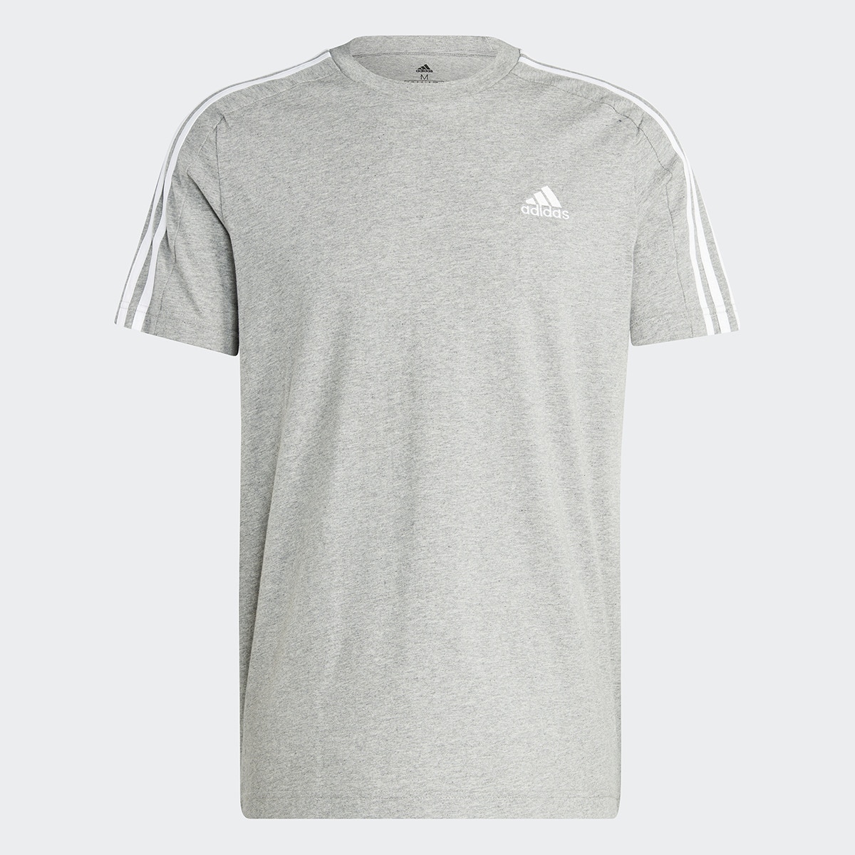 T-shirt Essentials 3 faixas Cinzento / Branco-6
