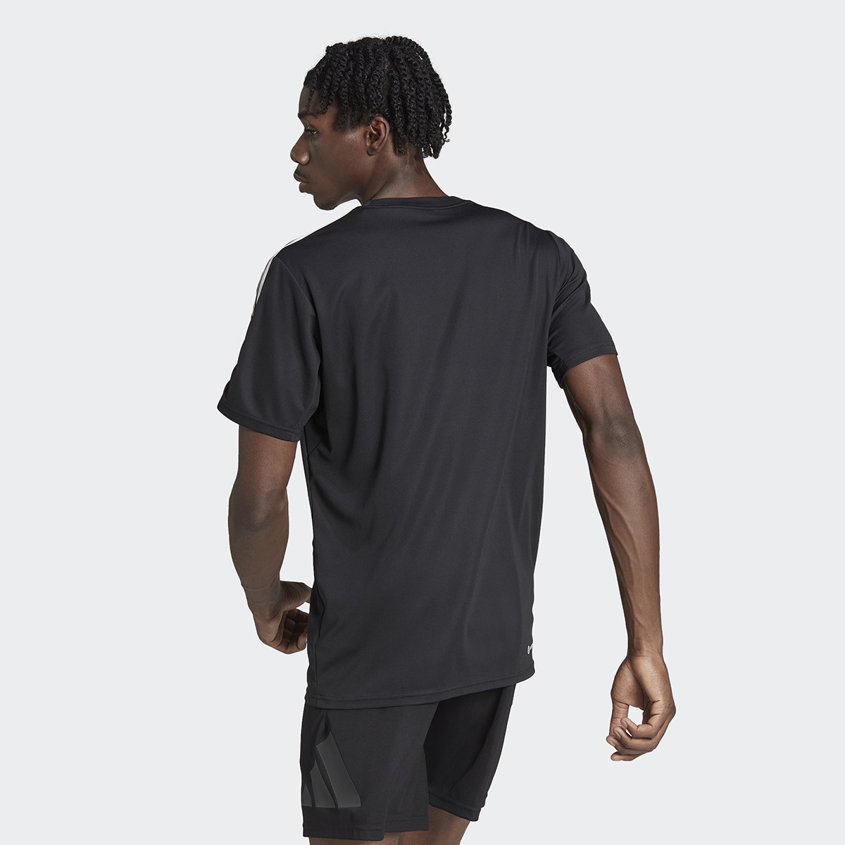 T-shirt de Homem Train Essentials Training 3 Faixas Preto-2