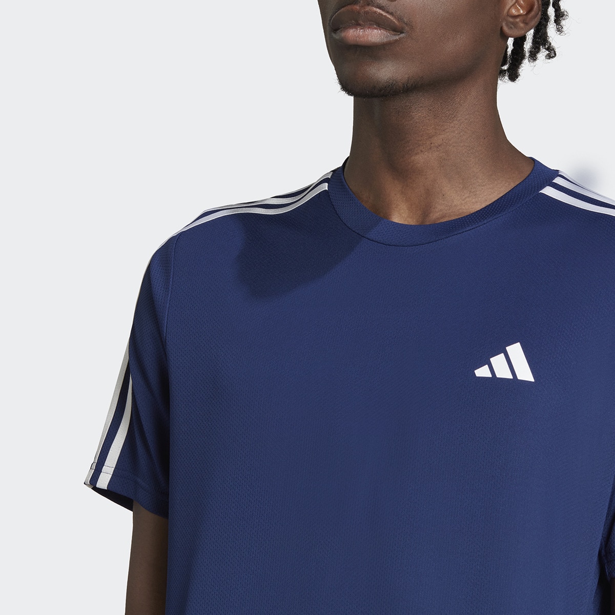 T-shirt de Homem Train Essentials Training 3 Faixas Azul-4