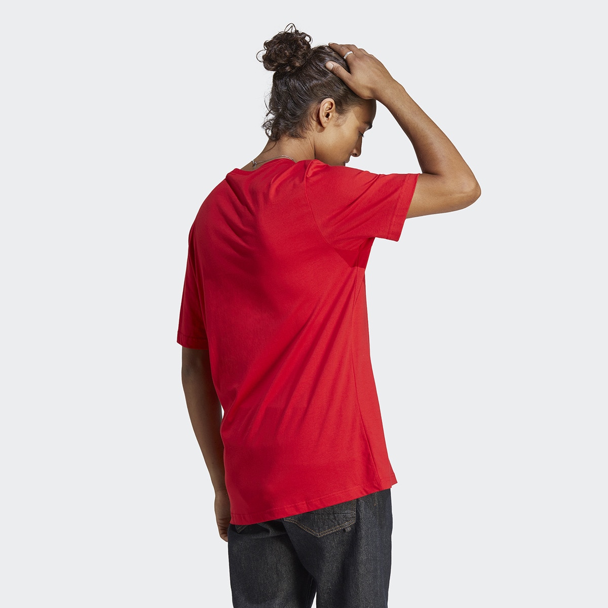 T-shirt de Homem Essentials Single Jersey Embroidered Small Logo Vermelho-2