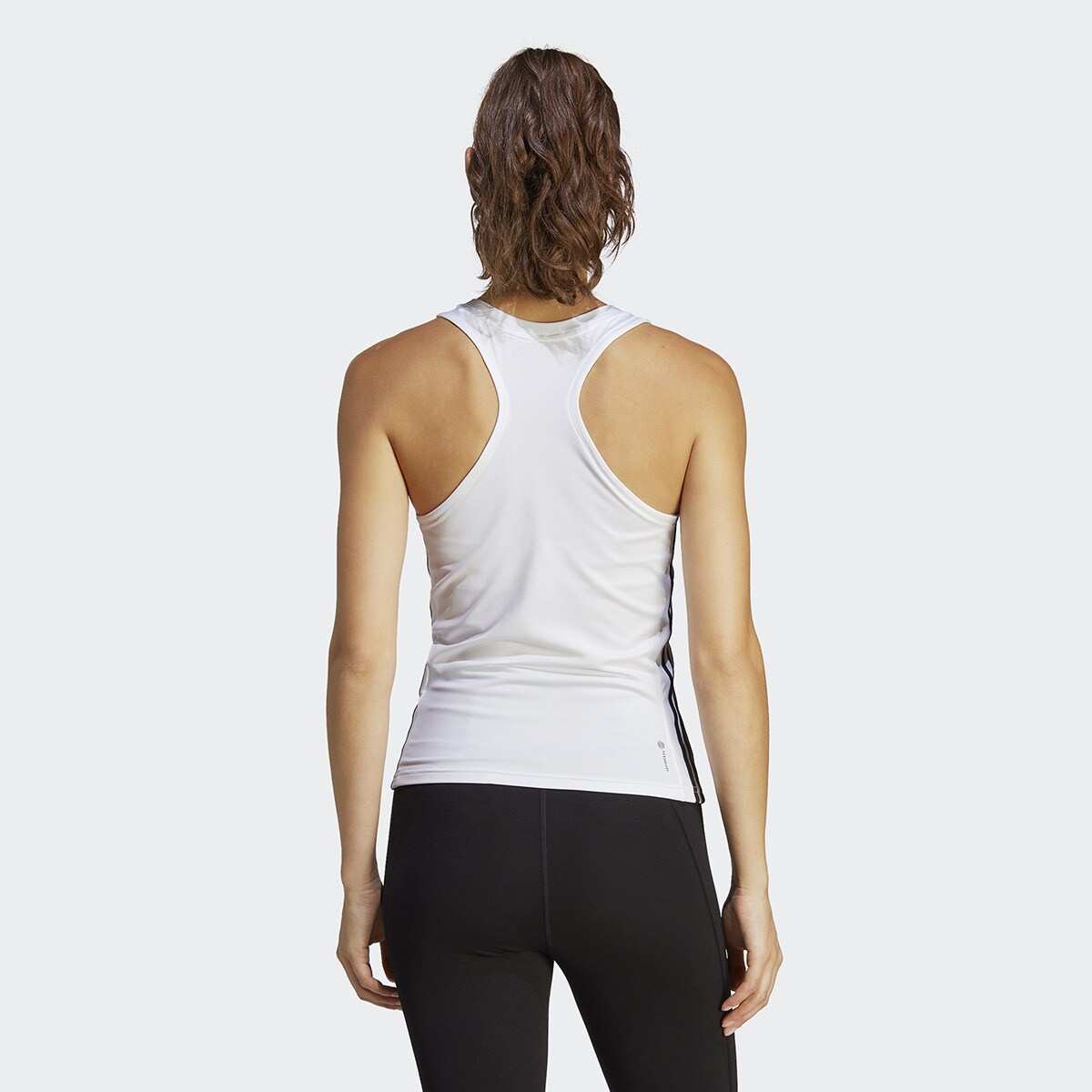 T-shirt de Mulher AEROREADY Train Essentials Regular 3 Faixas Branco / Preto-2