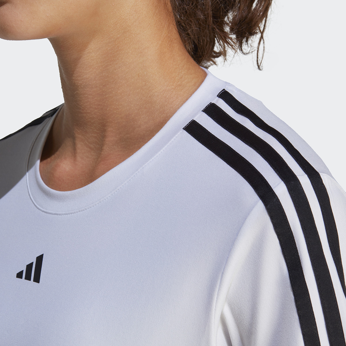 T-shirt de Mulher AEROREADY Train Essentials 3 Faixas Branco / Preto-4