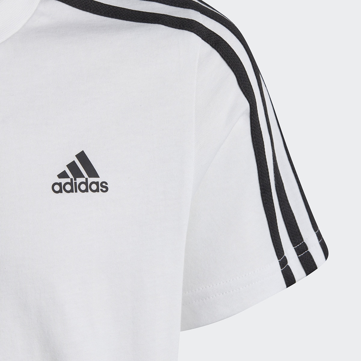 T-shirt de Criança Essentials 3-Stripes Branco / Preto-4