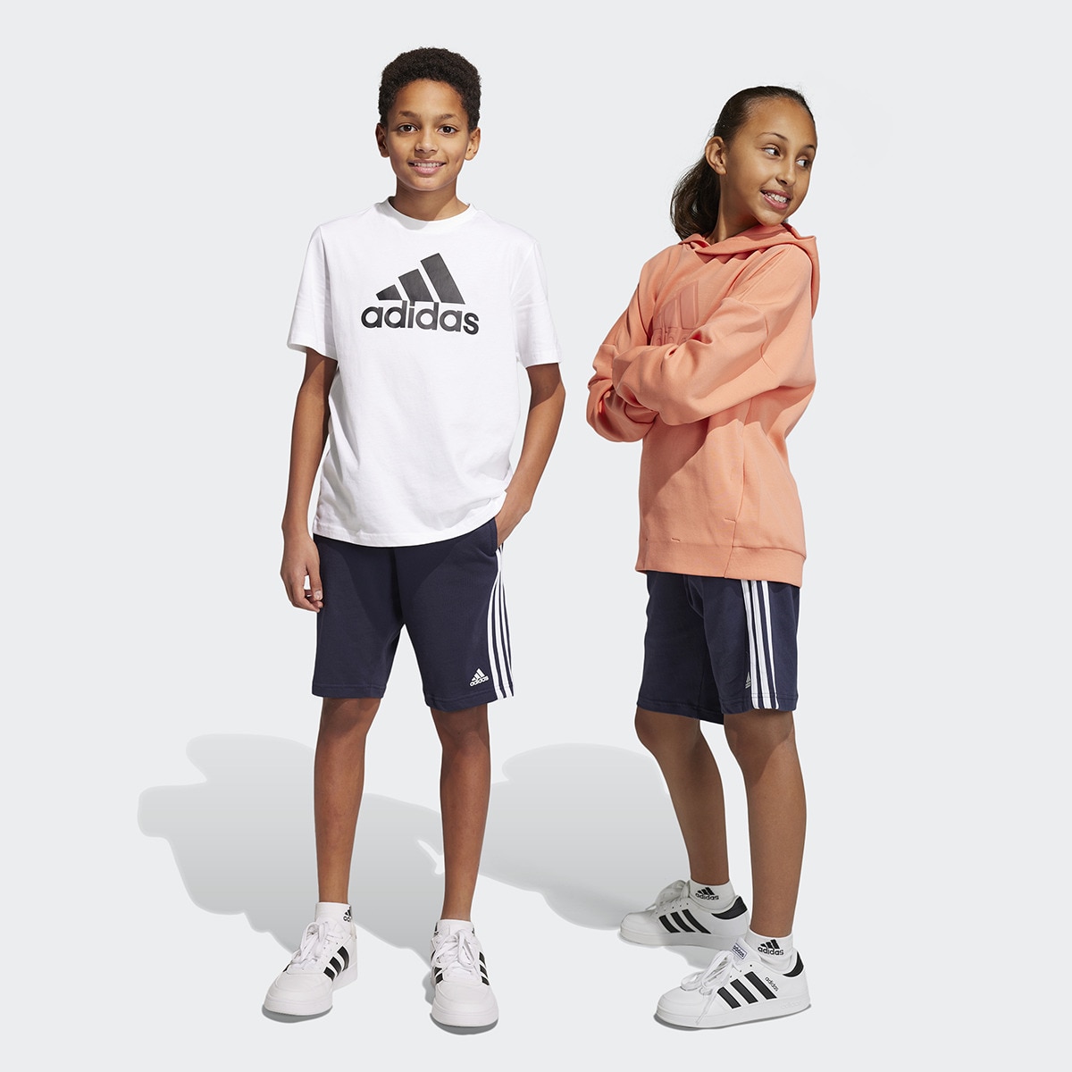 Calções de Criança Essentials 3-Stripes Knit Azul-marinho-1