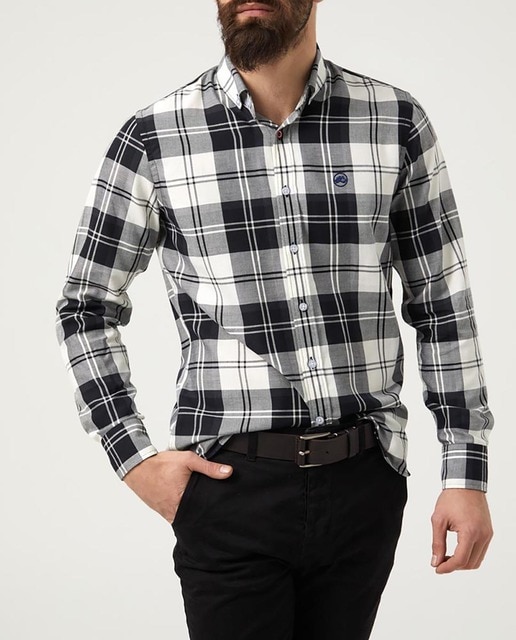Imagen 0 de Camisa de hombre de cuadros, corte slim