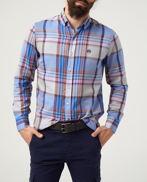 Imagen 0 de Camisa de hombre de cuadros, corte slim