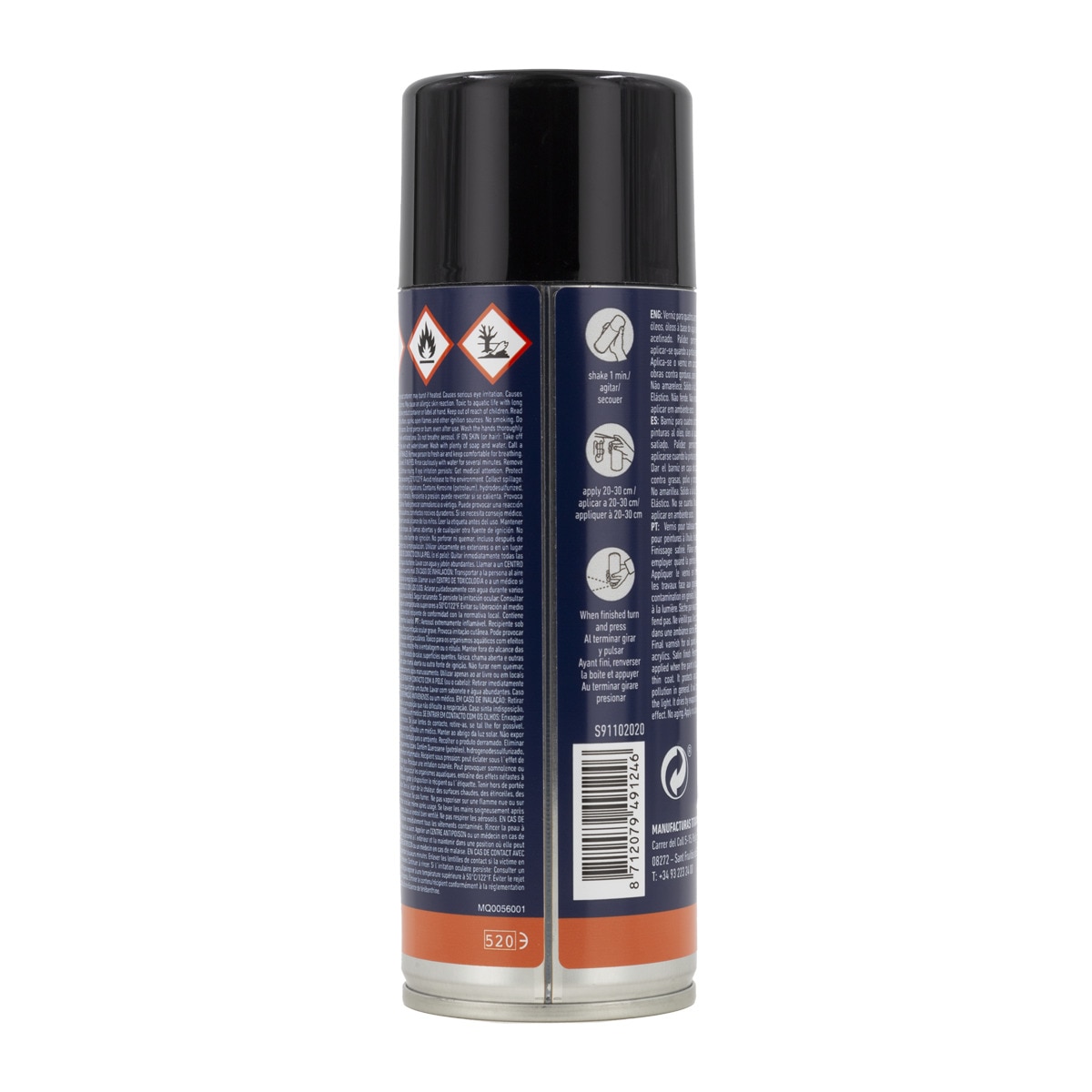 Spray barniz cuadros satinado 200ml TITAN Arts 2