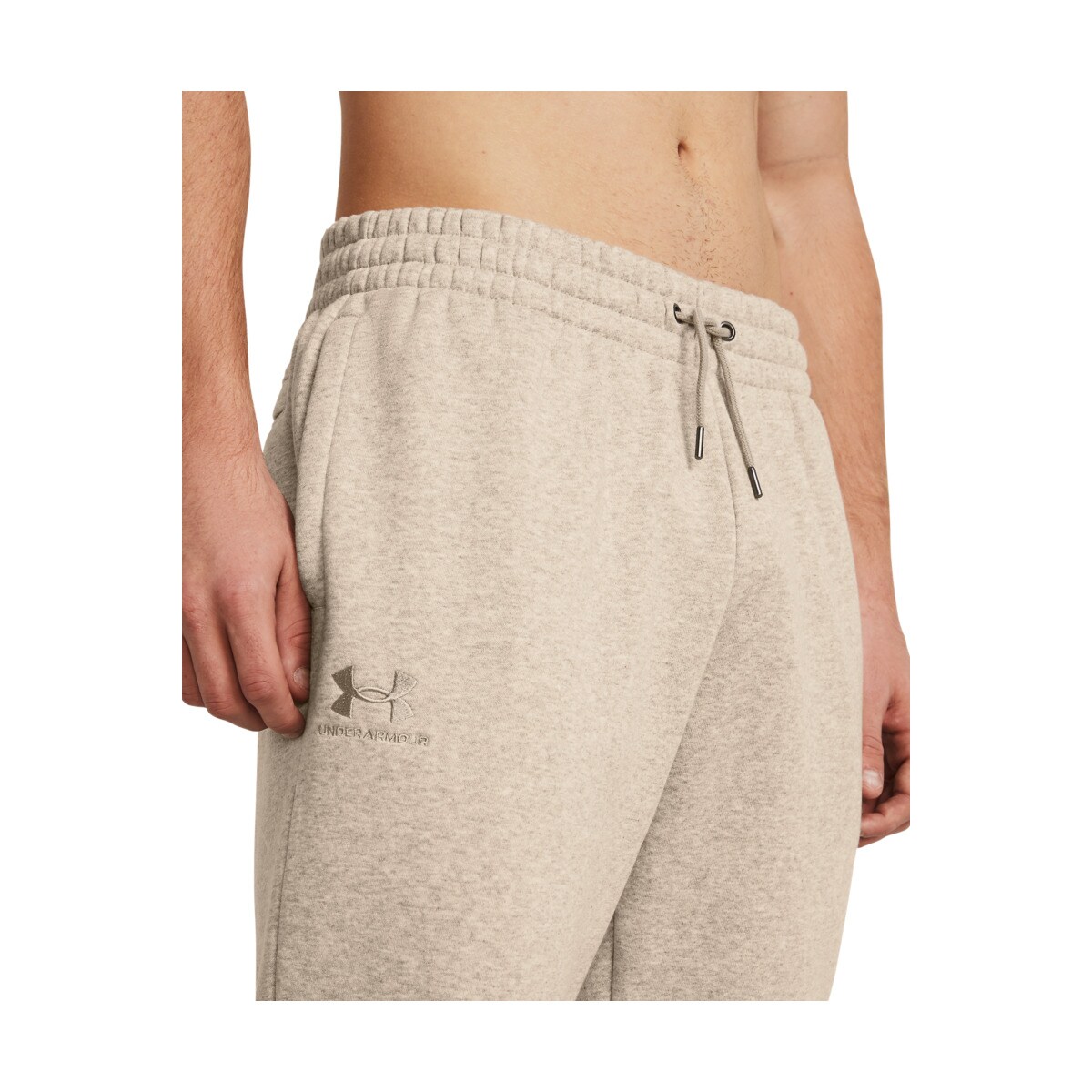 Calças de Homem Essential Fleece Castanho-4
