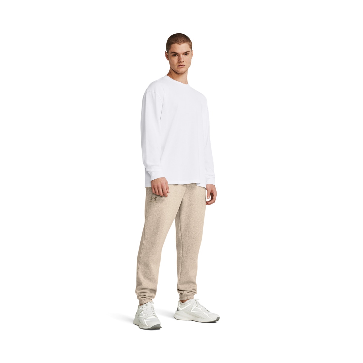 Calças de Homem Essential Fleece Castanho-5