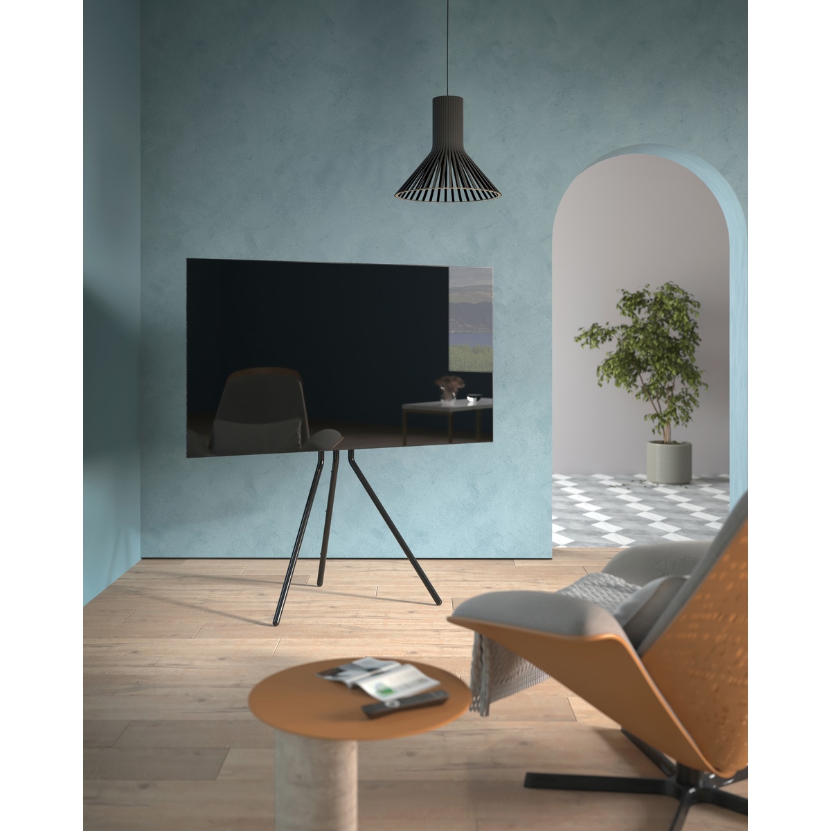 Soporte de suelo Fonestar STS-4864N para TV de 49" a 70" Negro-7