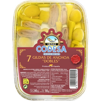 gildas doble anchoa 7 unidades tarrina 110 g neto escurrido - Codesa