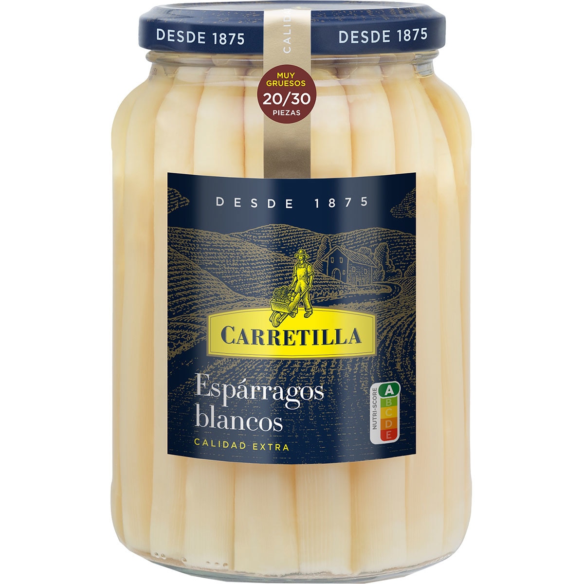 espárragos blanco extra muy gruesos 20-30 piezas galon 950 g neto escurrido