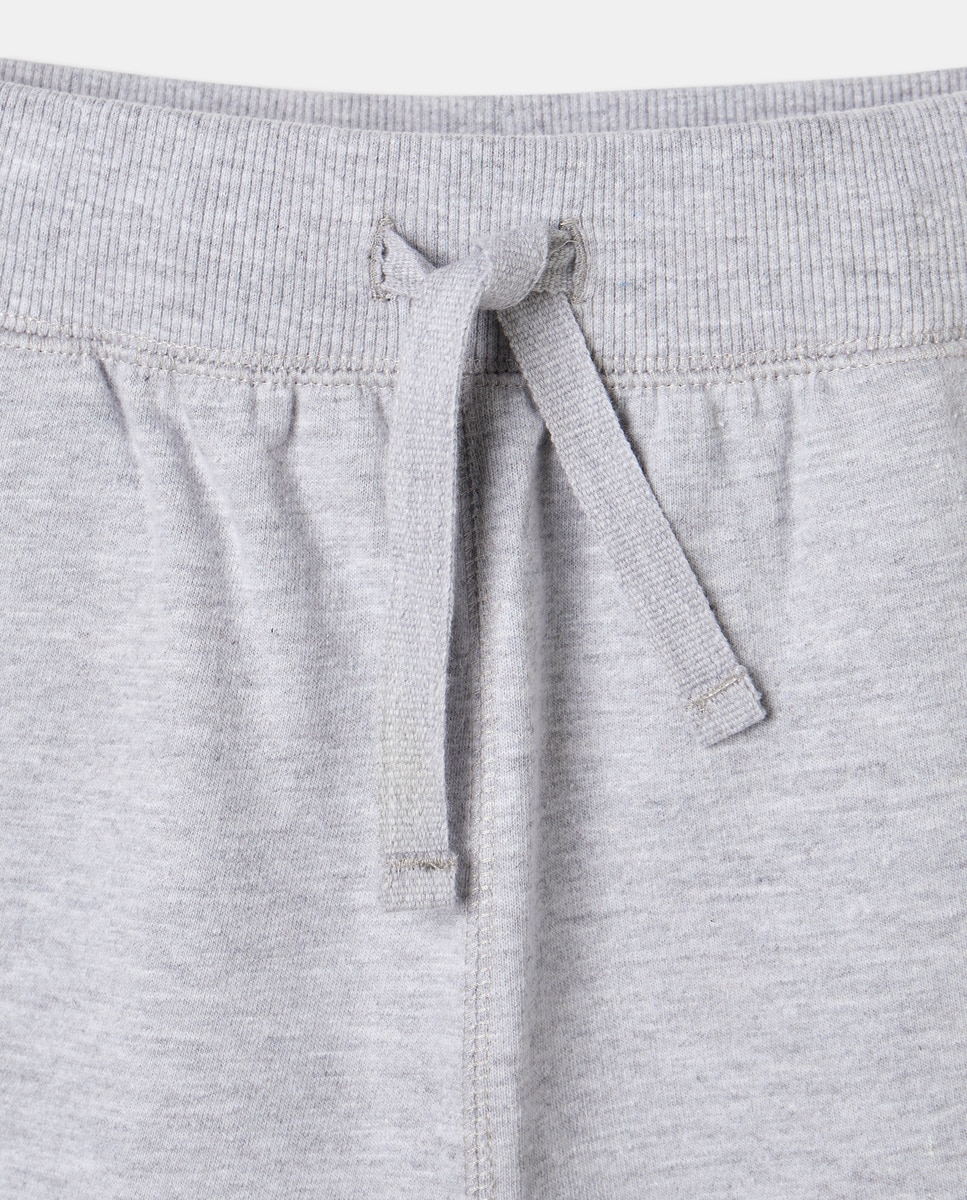 Bermuda de niño felpa lisa Gris-3