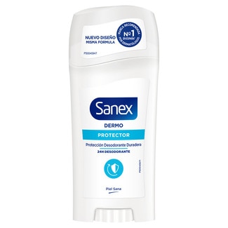 desodorante en stick Protector 0% alcohol 24h Unisex envase 65 ml - Sanex Dermo