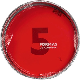 Formas de Alumínio Grandes Redondas Nº 6215 5 unidades - Lusoforma