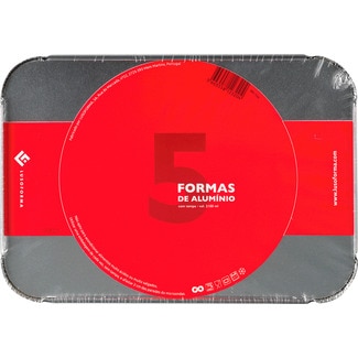 Formas de Alumínio Grandes Rectangulares Nº 7319B 5 unidades - Lusoforma