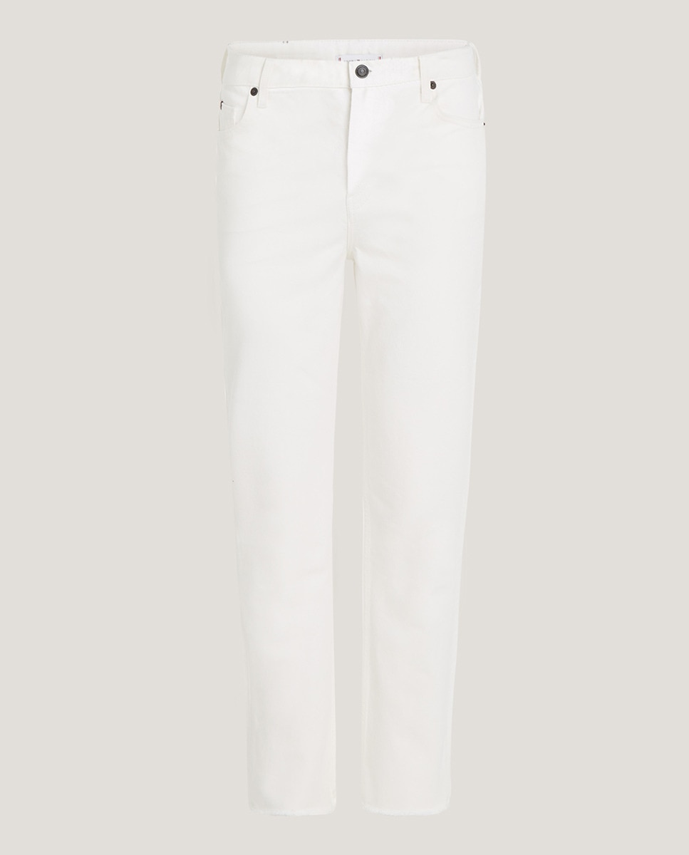Jeans Classic Straight com Cintura Subida Branco-5