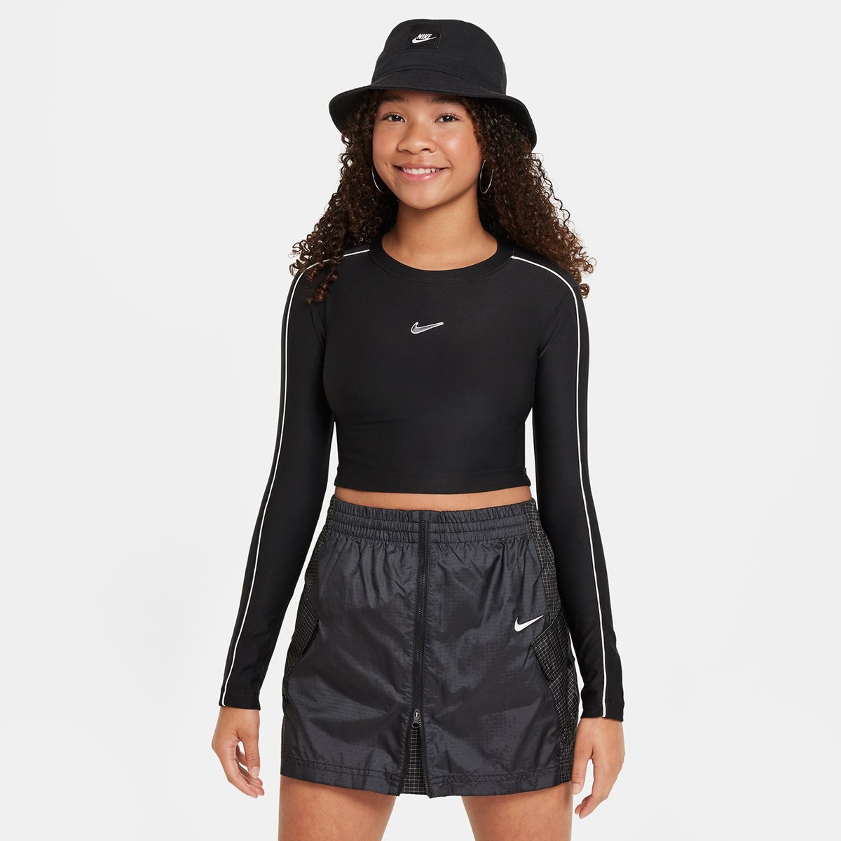 T-shirt de Menina CRP SW Preto / Branco-1